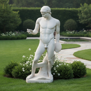 Discobolus Without Fig Discus Statue (71 - Inch) Side Angle