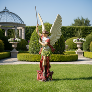 Saint Michael Defeating Satan Statue (58 - Inch) Side Angle