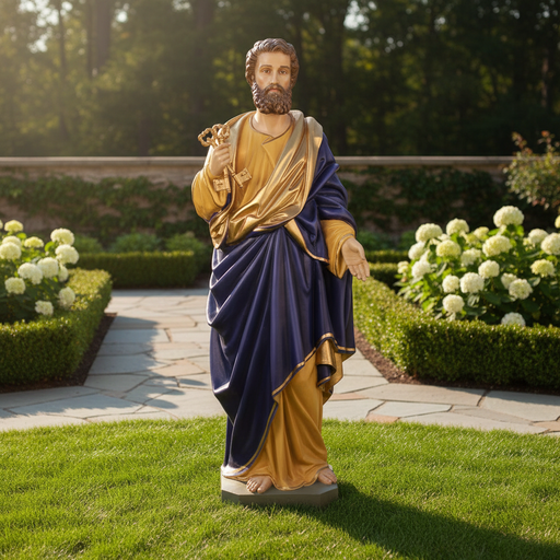 Saint Peter Religious Statue (63 - Inch) Side Angle