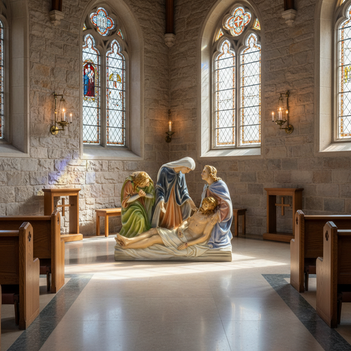 Jesus Is Removed from the Cross Statue (26 - Inch) Side Angle