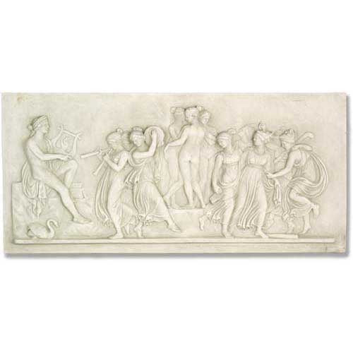 Apollo And Muse Frieze Outdoor/Indoor Statue