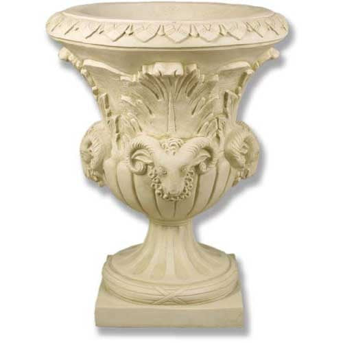 Four Headed Ram Pot Outdoor/Indoor Statue