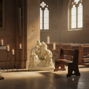Jesus Is Buried Religious Statue (22 - Inch) Side Angle