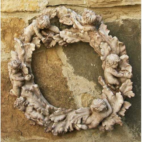 Babies in Leaves Garden Statue (19-Inch)