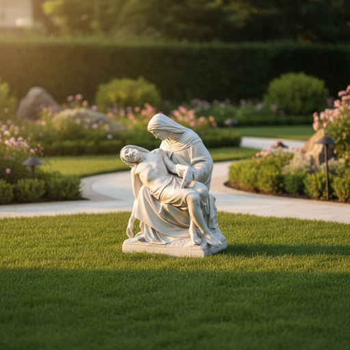 Pieta By Daprato Statue Bf (42 - Inch) Side Angle