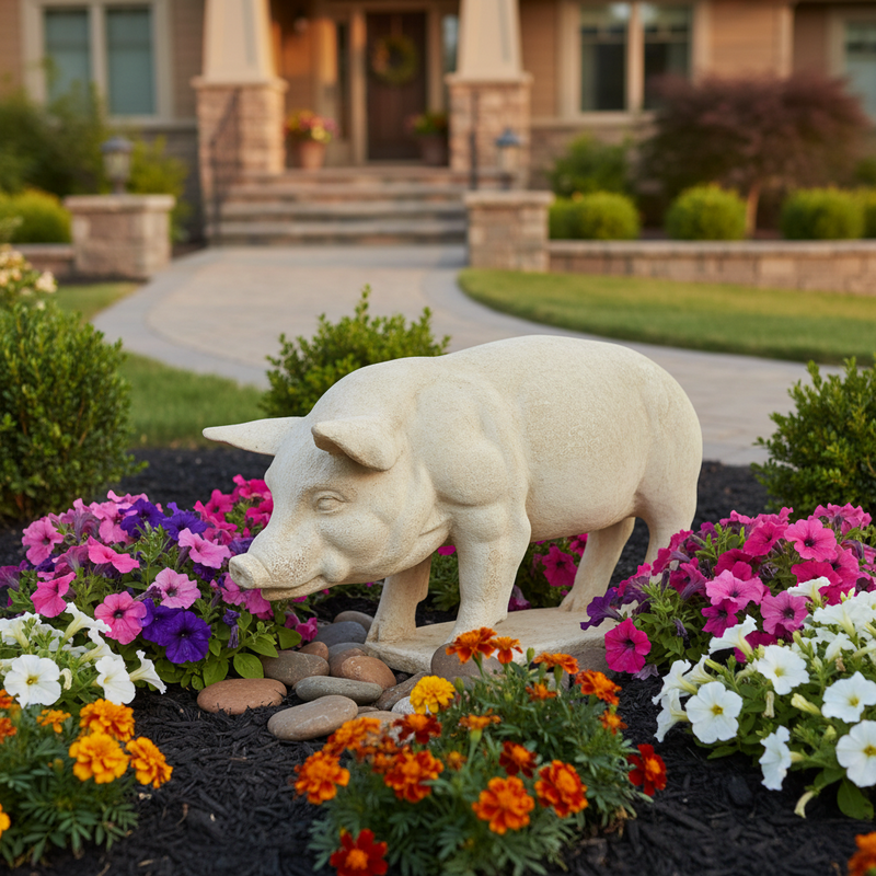 Pig Garden Statue (14-Inch)