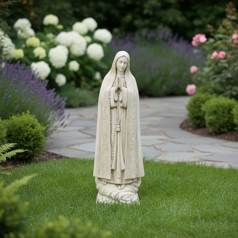 Our Lady of Fatima Religious Statue (69 - Inch) Side Angle