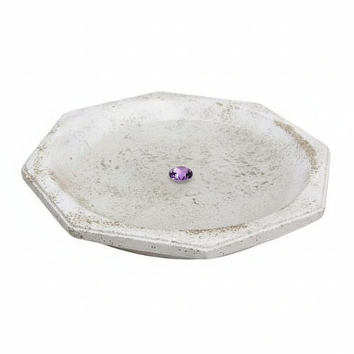 Octagonal Ground Birdbath Statue (18 - Inch)