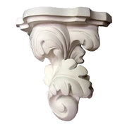 Ornate classical corbel with intricate acanthus leaf carvings in an old world European Baroque style.