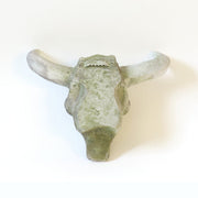 Cow Skull Garden Statue (7 - Inch) Side View