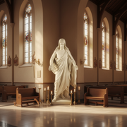 Thorvaldsen’s Christ Religious Statue (60 - Inch) Side Angle