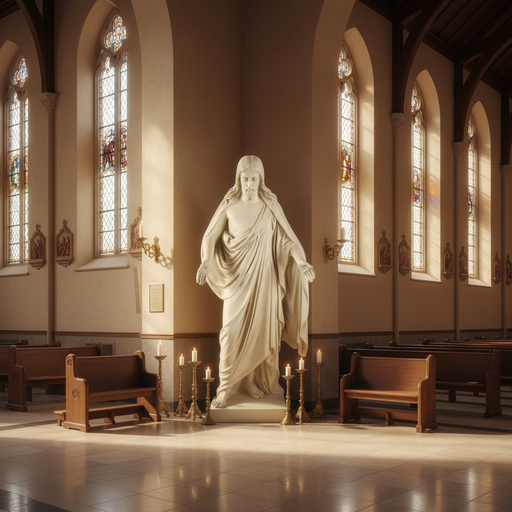 Thorvaldsen’s Christ Religious Statue (60 - Inch) Side Angle
