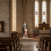 Saint Anne Child Statue (50 - Inch) Side Angle