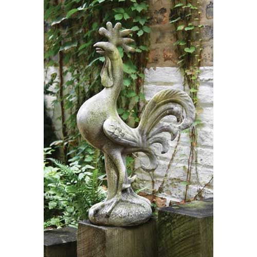 Rooster Garden Statue (22 - Inch) Side View