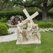 Jesus Meets His Mother Religious Statue (22 - Inch) Side View