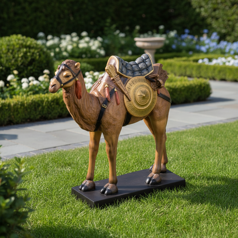 Camel Garden Statue (28 - Inch) Side Angle