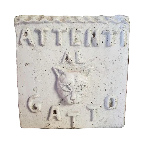 Beware Of Cat Outdoor Plaque (8.0 - Inch)