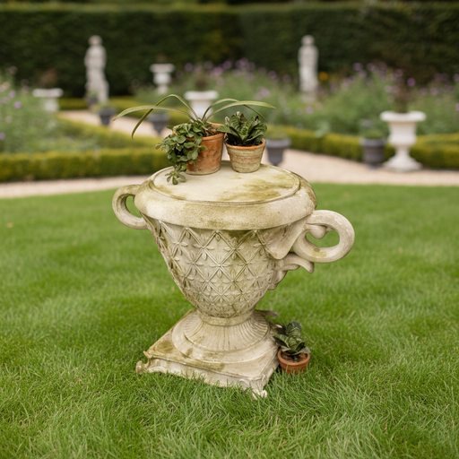 Crimson Table Outdoor Statue (31 - Inch) Side Angle