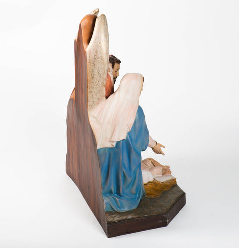 HOLY FAMILY W/ANGEL 38"" H Outdoor/Indoor Statue