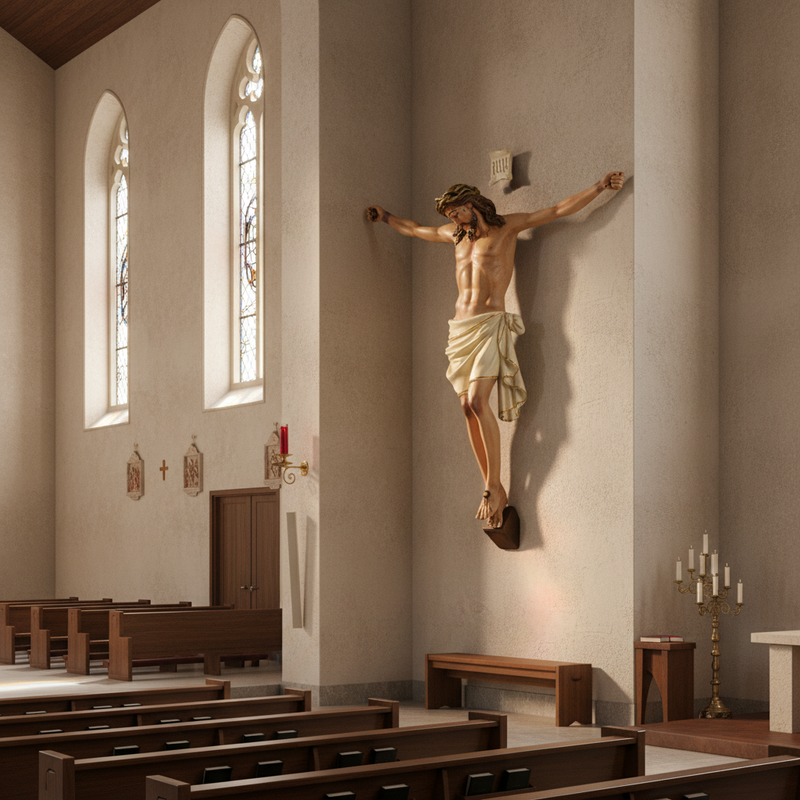 Corpus for Station H Religious Statue (24 - Inch) Side Angle