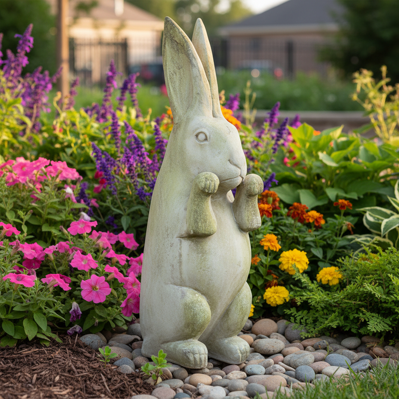 Cottontail Rabbit Garden Statue (30-Inch)