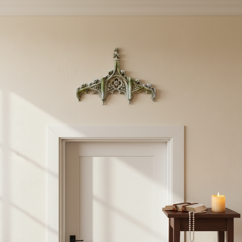 Chartres Tracery Header Outdoor Statue (24-Inch)