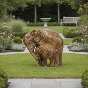 Elephant Calf Garden Statue (12 - Inch) Side Angle
