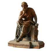 Socrates Seated Bust Display Decor (14 - Inch) Side View