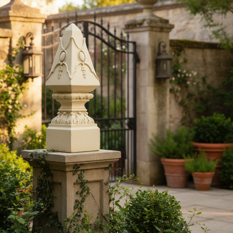 Hocked Finial Outdoor Statue (29-Inch)