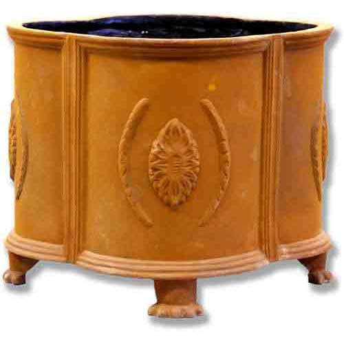 Footed Maya Pot-Sm. 12.5 H(R) Outdoor/Indoor Statue