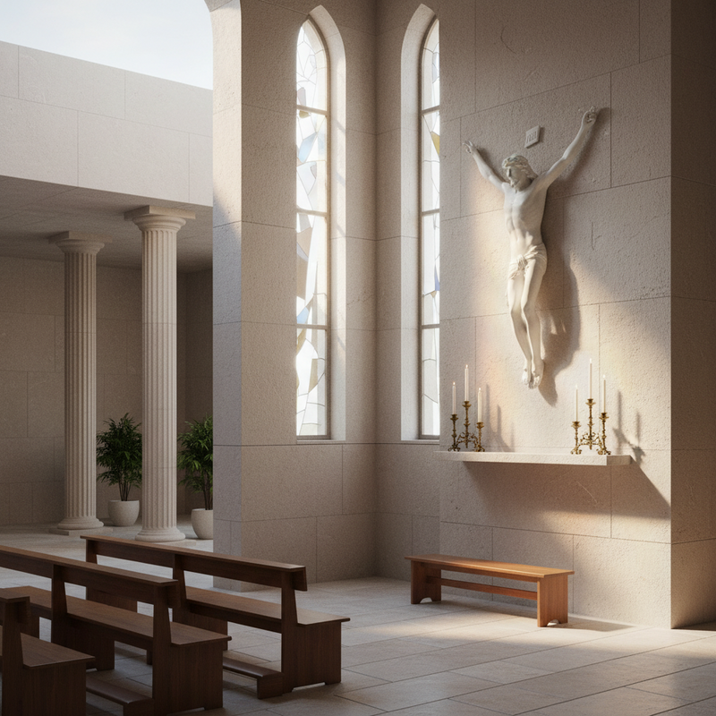 Corpus of Christ Religious Statue (27 - Inch) Side Angle