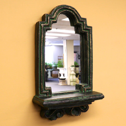 Wall Mirror W/Shelf Outdoor/Indoor Statue