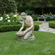 Kneeling Shepherd Religious Statue (42 - Inch) Side View