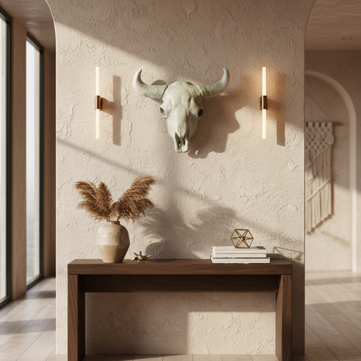 Cow Skull Garden Statue (7 - Inch) Side Angle