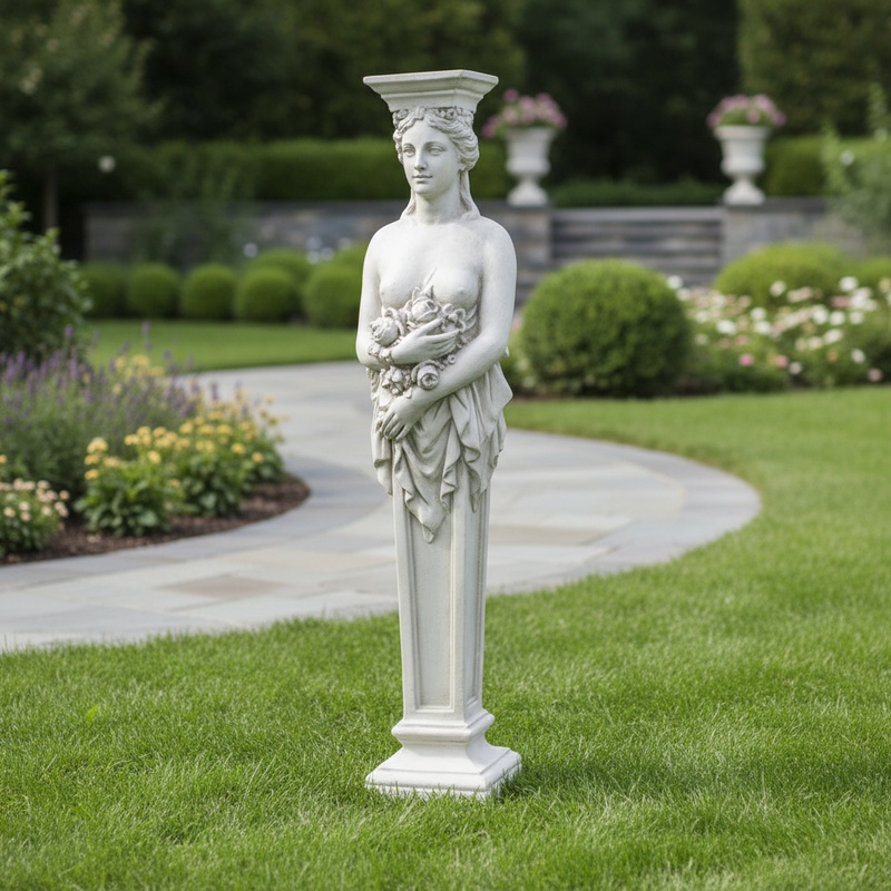 Lugano Caryatid Outdoor Statue (66-Inch)