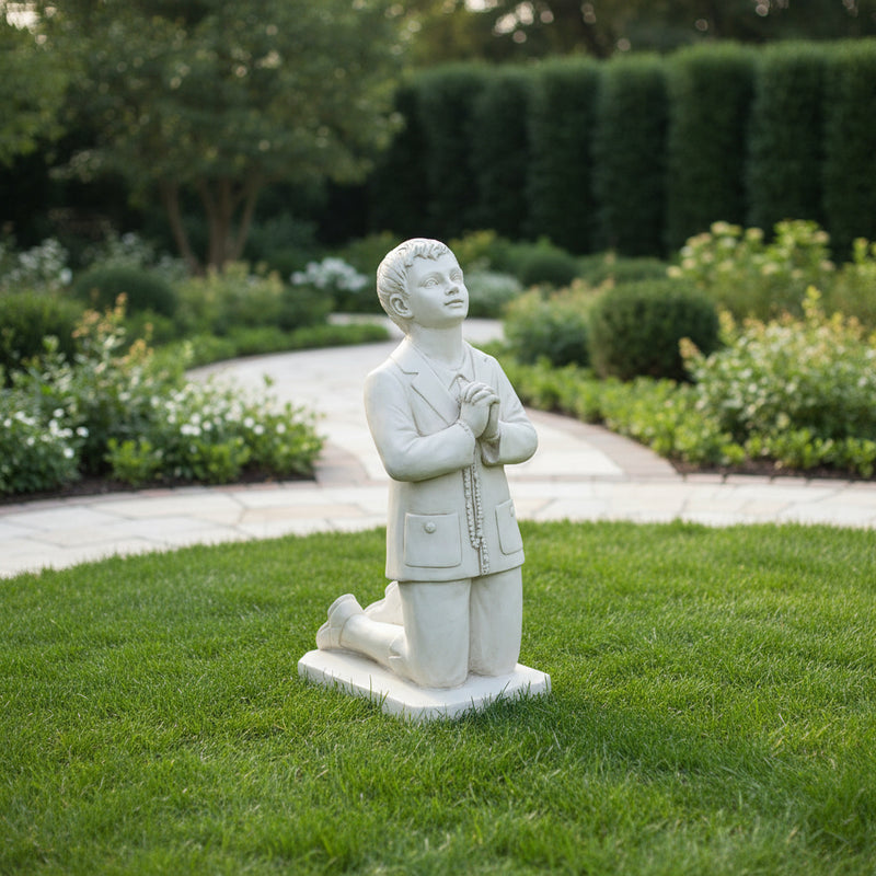 Saint Francis and Saint Fatima Statue (Fatima) Outdoor/Indoor Statue (38 - Inch) Side Angle