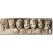 Baby Faces Wall Plaque Outdoor Statue (19 - Inch)