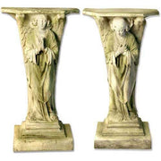 Pair Of Classical Angel Pedestals Outdoor Statue (38 - Inch)