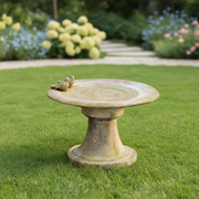 Giannola Birdbath W Finches Statue (22 - Inch) Side Angle
