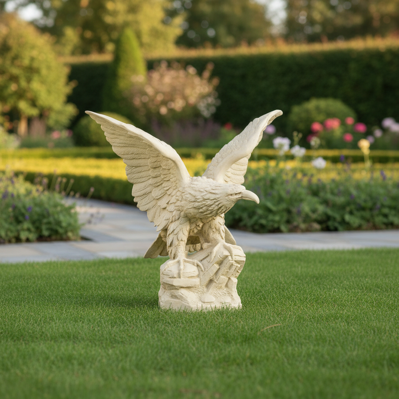 Eagle Bird Garden Statue Facing Left (40-Inch)