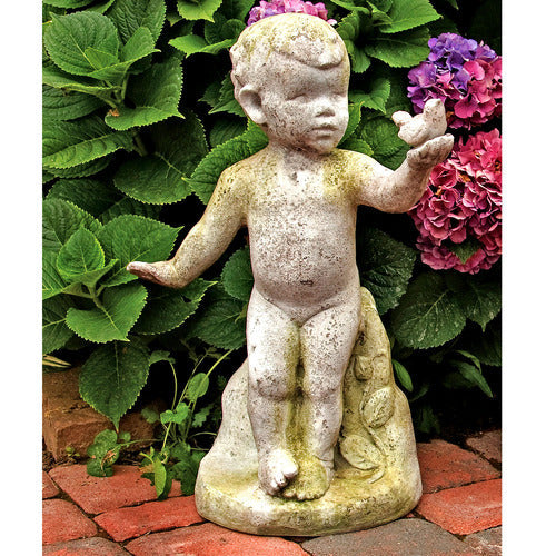 Natures Child With Birdstatue (21 - Inch) Side View