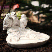 Birds of Spring Garden Statue (5 - Inch) Side View