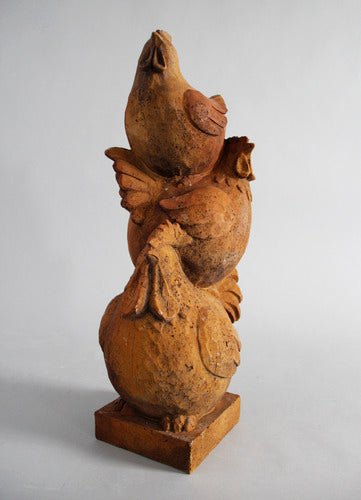 Rooster Garden Statue (17 - Inch) Side View