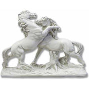 Fighting Horses Garden Statue (20 - Inch)