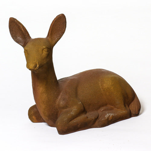 Sitting Deer Fawn Garden Statue (14 - Inch)