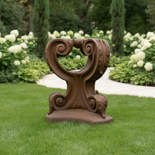 Acanthus Leaf Outdoor Statue (29 - Inch) Side Angle