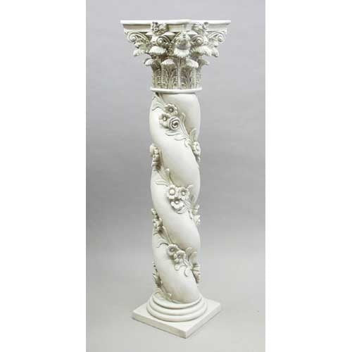 Twisted Rose Pedestal Outdoor/Indoor Statue