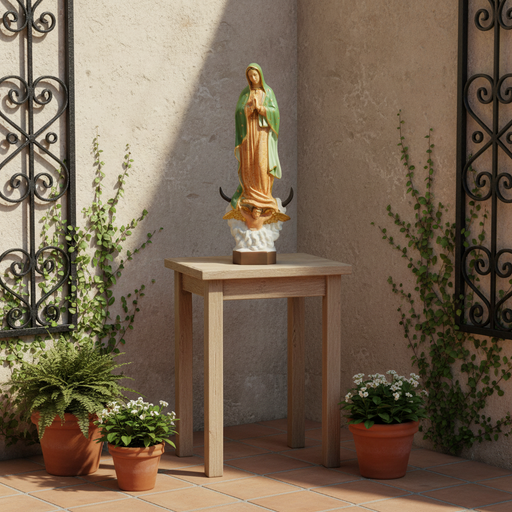 Our Lady of Guadalupe Statue (32 - Inch) Side Angle