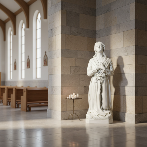 Saint Bernadette Religious Statue (43 - Inch) Side Angle