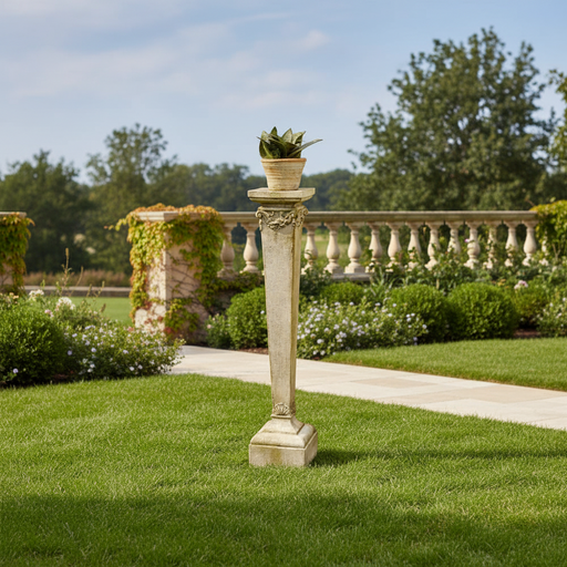 Narrow Pedestal Statue (42 - Inch) Side Angle